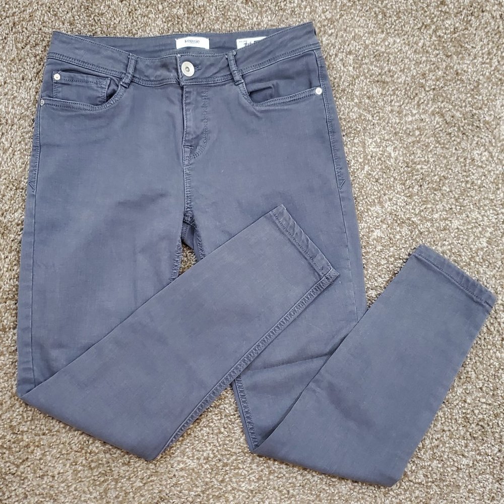 Kensie Gray Ankle Biter Skinny Jeans